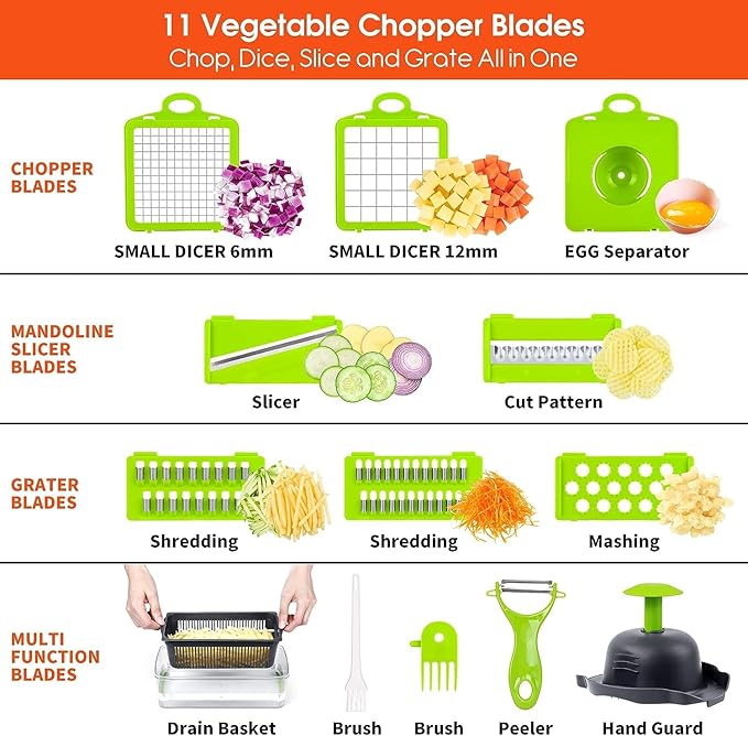 16 in 1 Multifunctional Vegetable Chopper | Complete Kitchen Cutting Solution