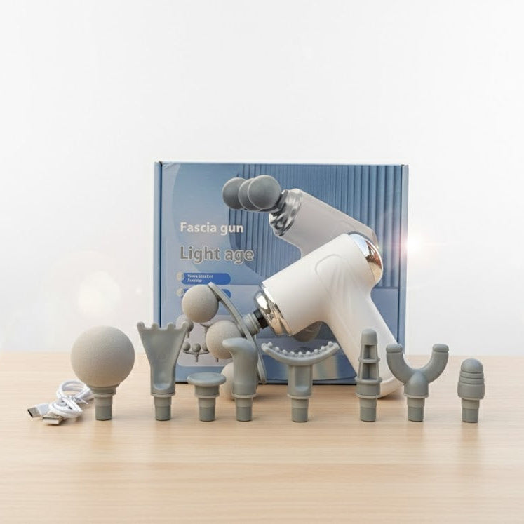 Fascial Light Age 3-Head Professional Massager Gun | Full Body Relaxation Solution