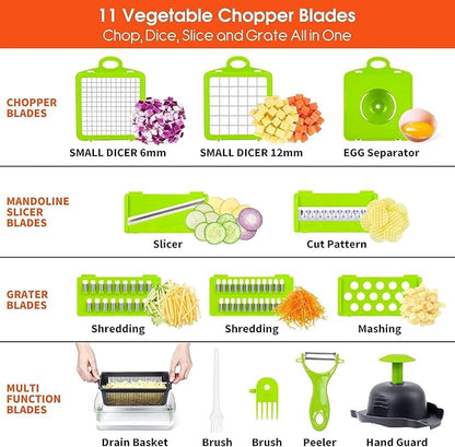 16 in 1 Multifunctional Vegetable Chopper | Complete Kitchen Cutting Solution