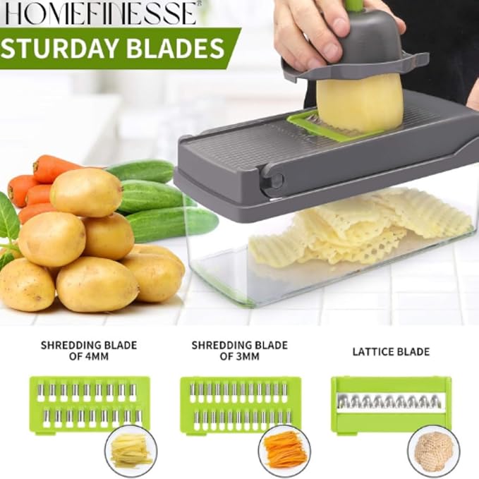 16 in 1 Multifunctional Vegetable Chopper | Complete Kitchen Cutting Solution
